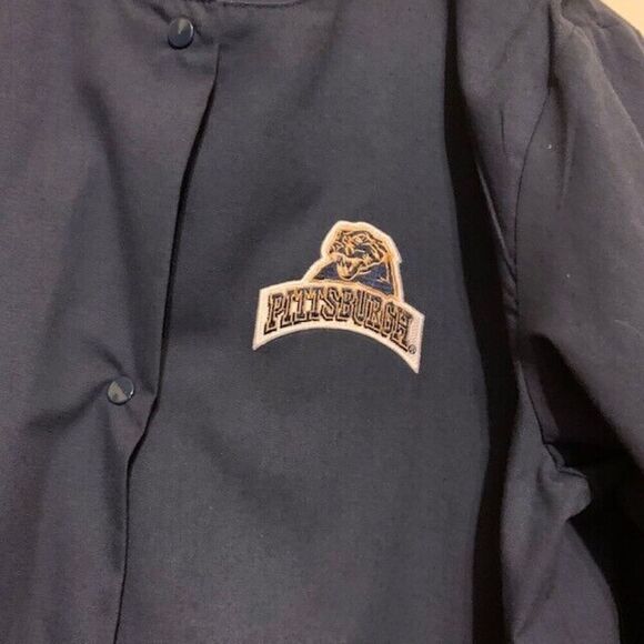 PITTSBURGH PANTHERS SIZE SMALL LANDAU SNAP FRONT SCRUB TOP - Picture 3 of 5